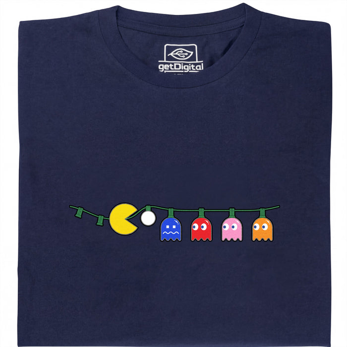 Waka Waka Noël - La Guirlande Lumineuse comme Festin - Vue principale T-Shirt Bleu Marine