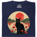 Sunset Cat  - Vista principal Camiseta Azul marino