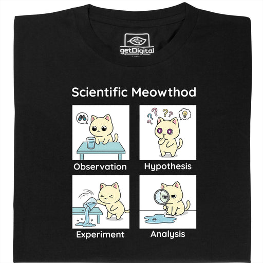 Scientific Meowthod - Hauptansicht T-Shirt Schwarz