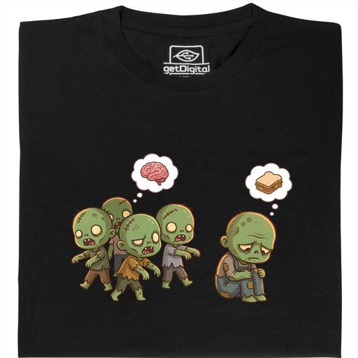 Zombie Vegetarian - Hauptansicht T-Shirt Schwarz