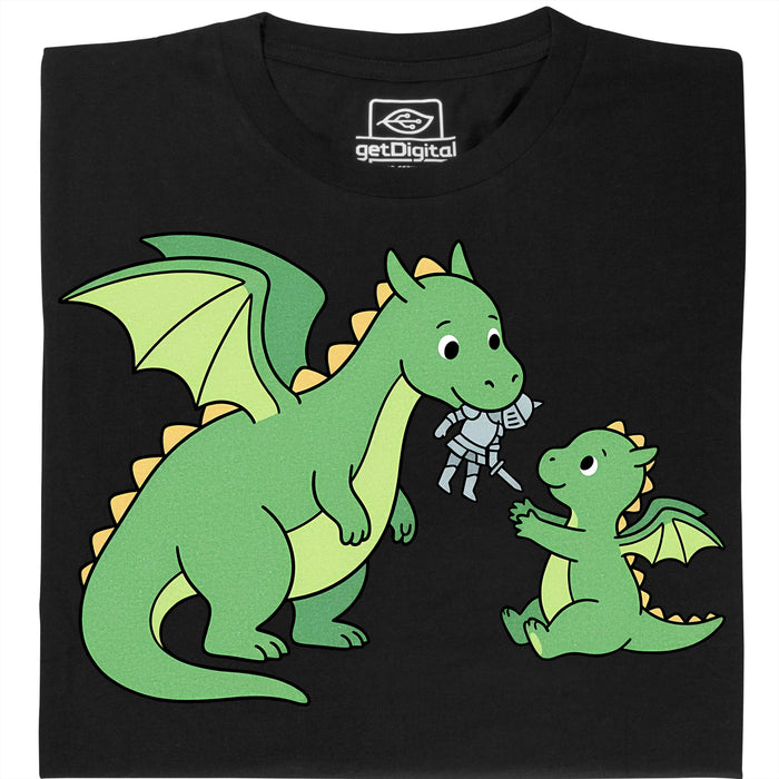 Dragon Parenting - Vista principale T-Shirt Nero