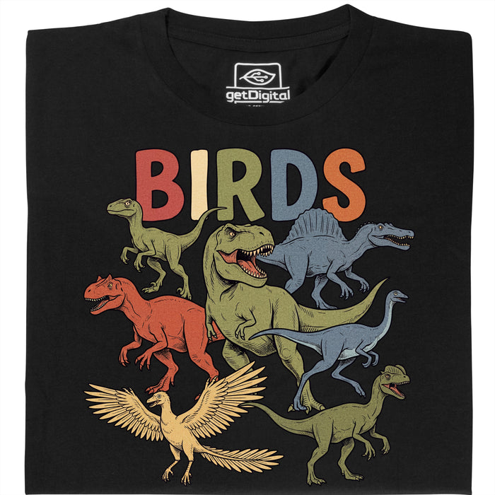 BIRDS - Front view T-Shirt Black