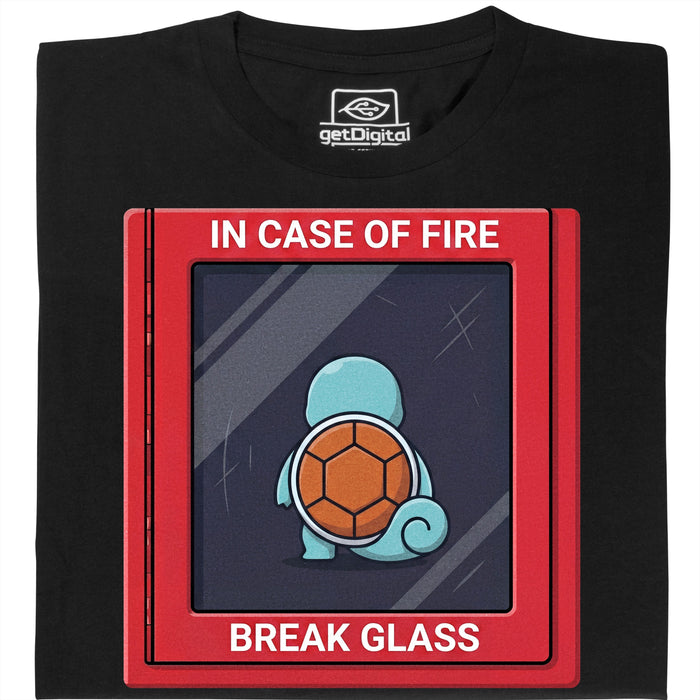 In Case of Fire - Break Glass - Vista principal Camiseta Negro