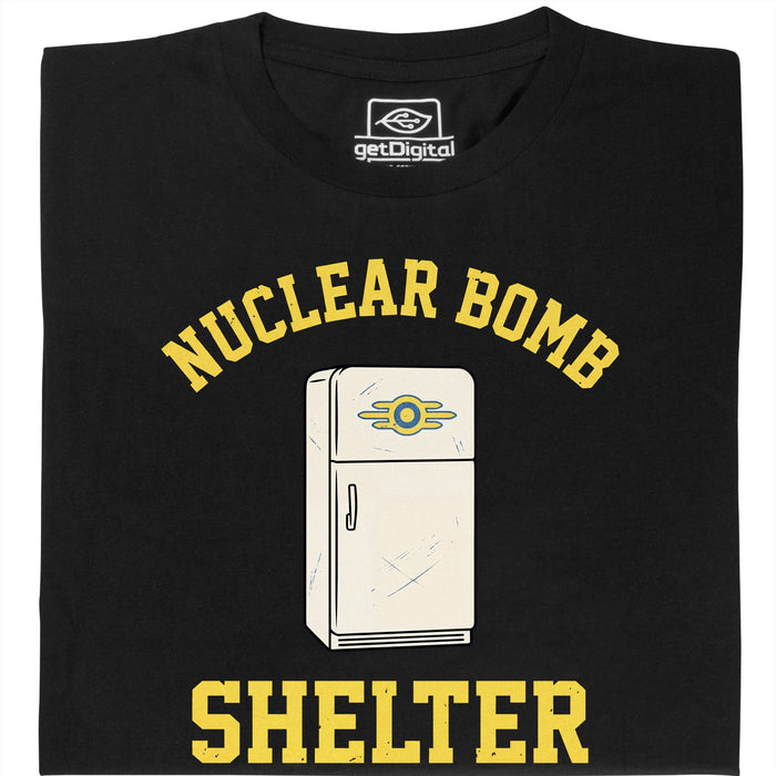 Nuclear Bomb Shelter Refrigerator - Main View T-Shirt Black
