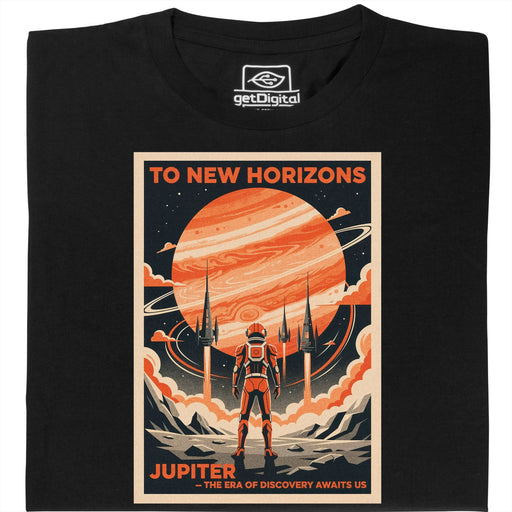 To New Horizons - Hauptansicht T-Shirt Schwarz