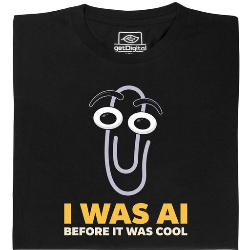 I Was AI Before It Was Cool - Vue principale T-Shirt Noir