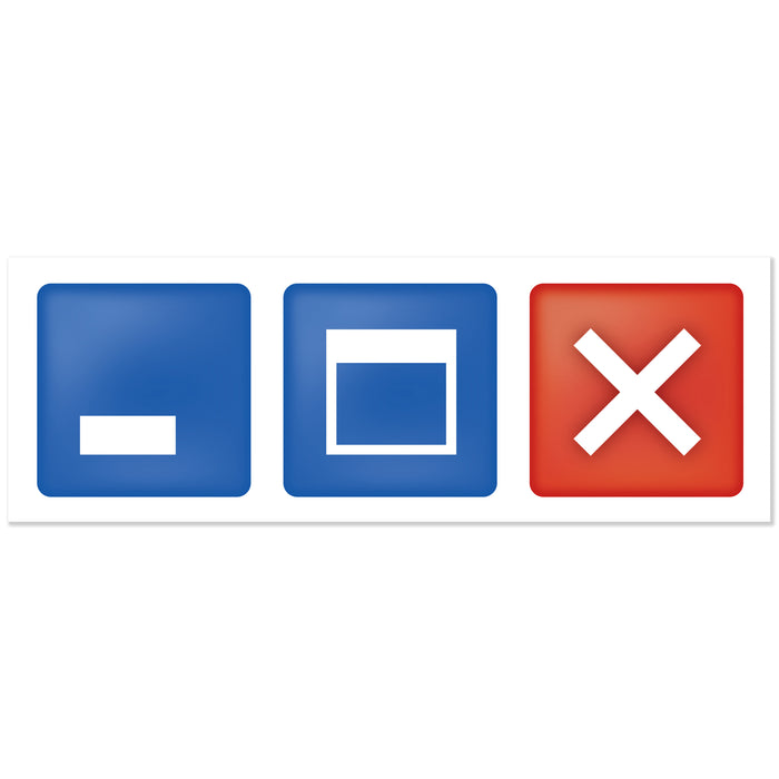 Window Control Button Ideas Sticker screen window control buttons — getDigital