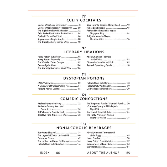 Food Geeks Menu The Geeky Bartender - Cocktail recipes for geeks — getDigital