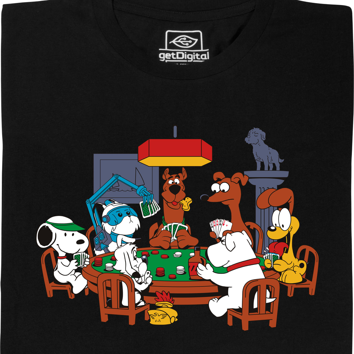 snoopy playing poker t shirt