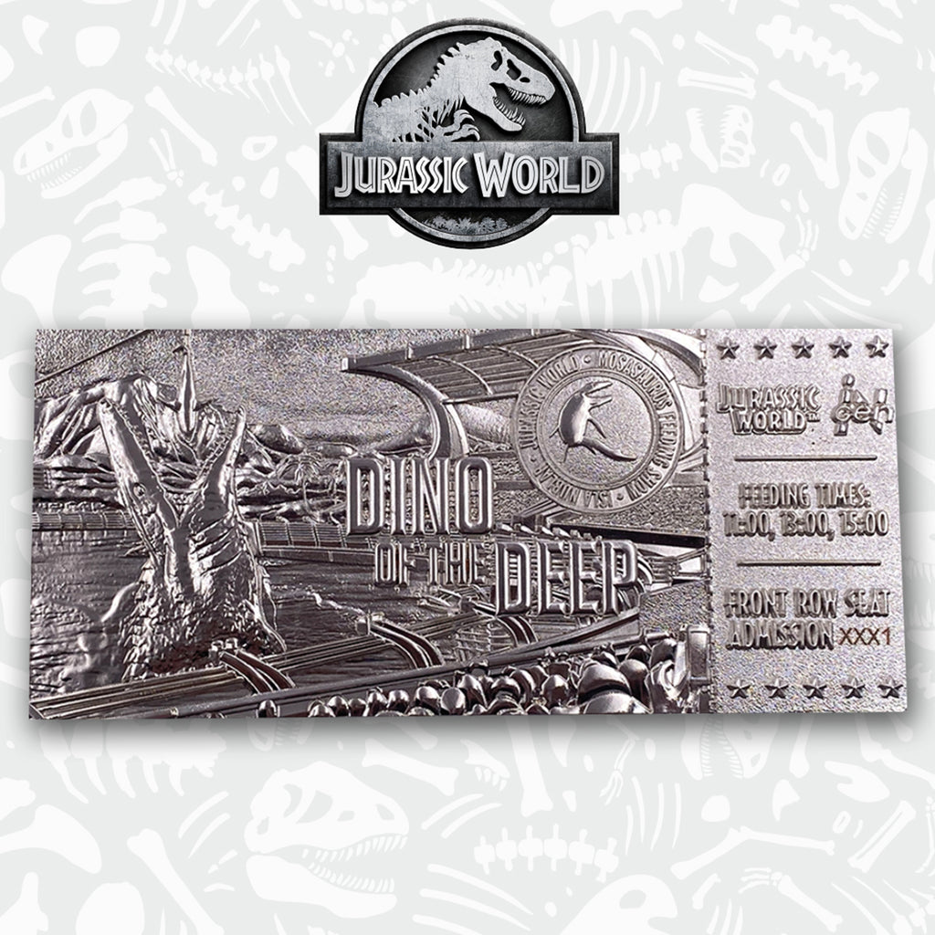Jurassic World Limited Edition Silver Mosasaurus Ticket — getDigital