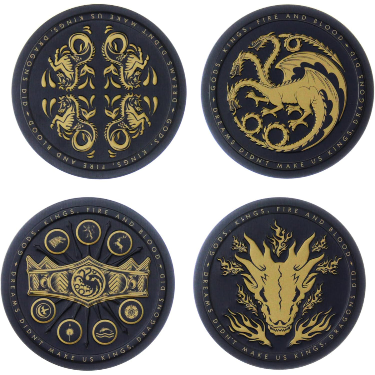 Design Toscano Blackmore-Drachen Untersetzer Set – Handgefertigte Resin-Untersetzer Mit Drachenmotiv