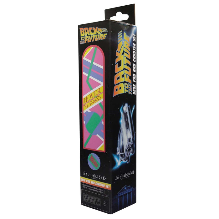 Set Tappetino da Scrivania XL &amp; Sottobicchiere Back to the Future Hoverboard