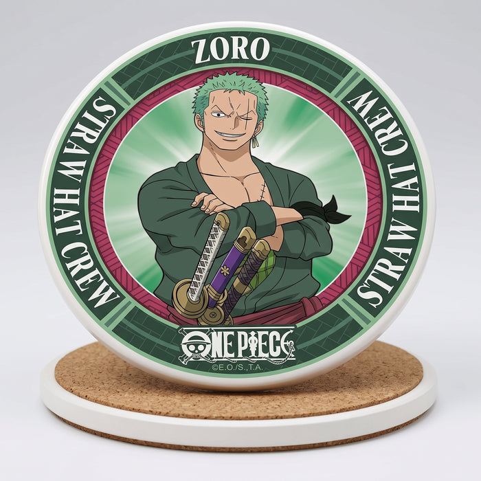 Posavasos de cerámica One Piece con diseño Roronoa Zoro