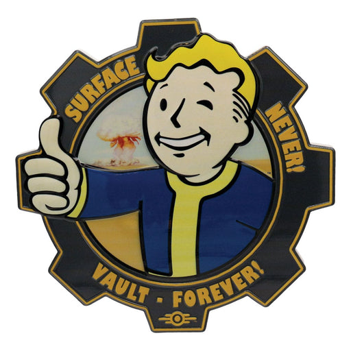 Fallout Vault Boy Resinschild (Surface Never, Vault Forever)