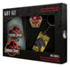Confezione regalo Jurassic Park con carte da gioco, spilla e portachiavi