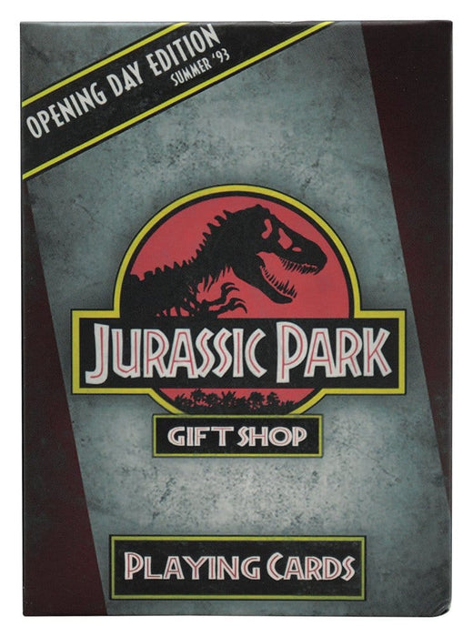 Confezione regalo Jurassic Park con carte da gioco, spilla e portachiavi