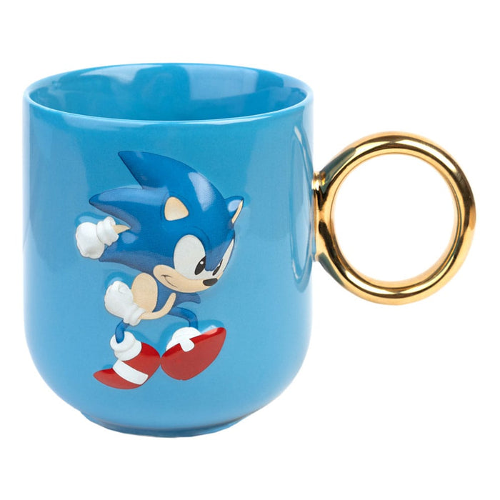 Sonic 3D-Tasse mit goldenem Ring-Henkel