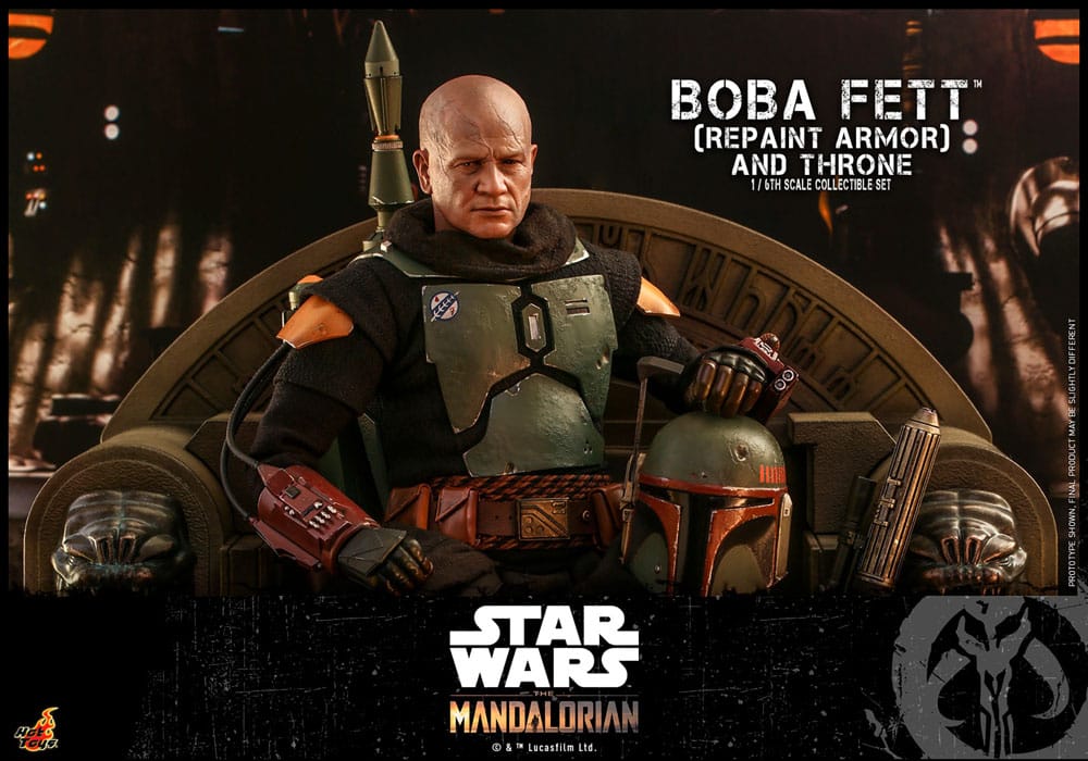 Star Wars The Mandalorian Boba Fett with Throne 1:6 Scale Action Figure Special Edition