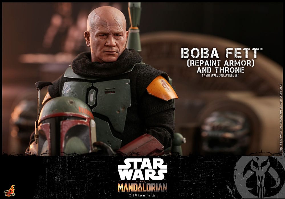 Star Wars The Mandalorian Boba Fett with Throne 1:6 Scale Action Figure Special Edition