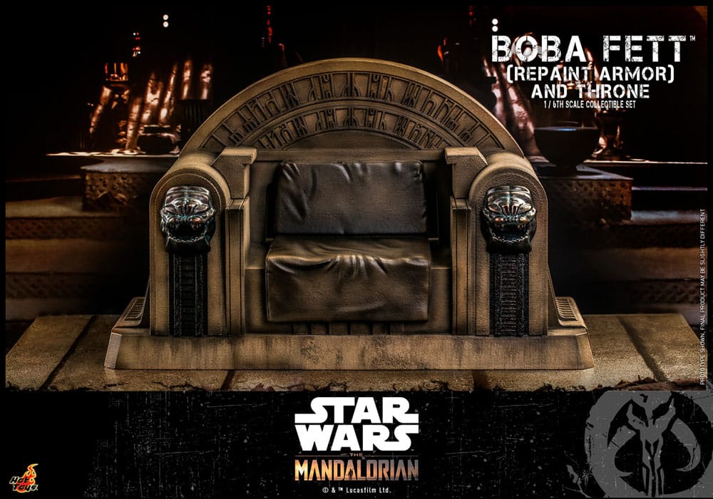 Star Wars The Mandalorian Boba Fett with Throne 1:6 Scale Action Figure Special Edition