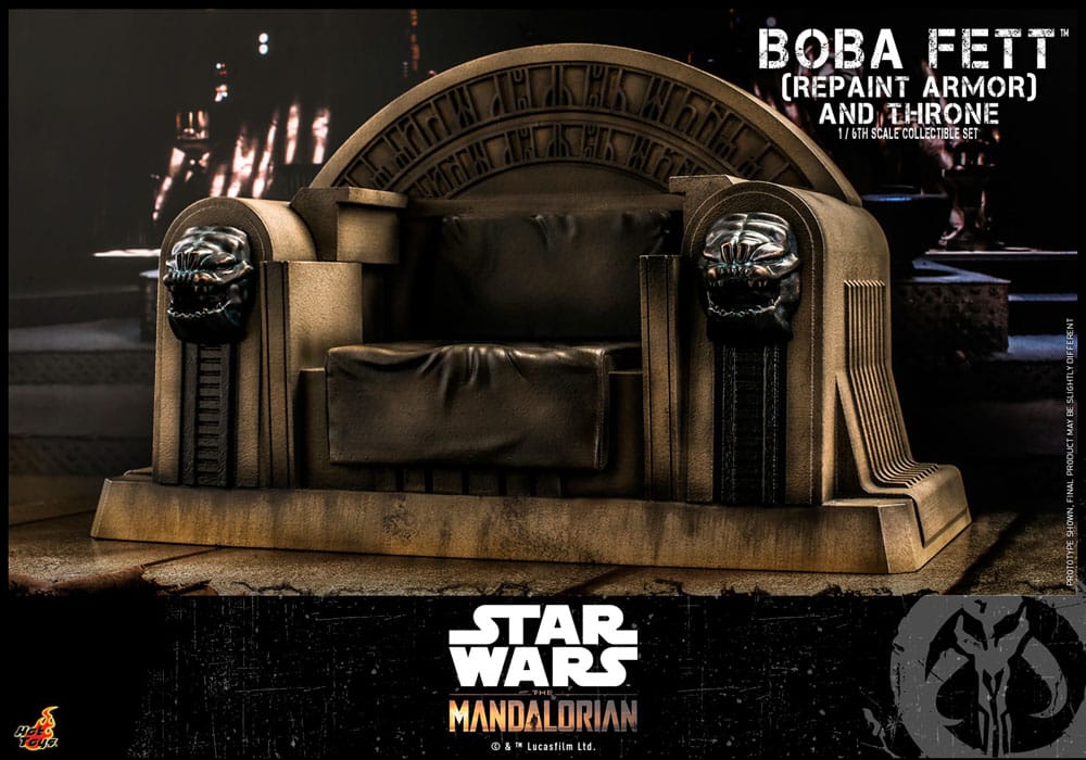 Star Wars The Mandalorian Boba Fett with Throne 1:6 Scale Action Figure Special Edition