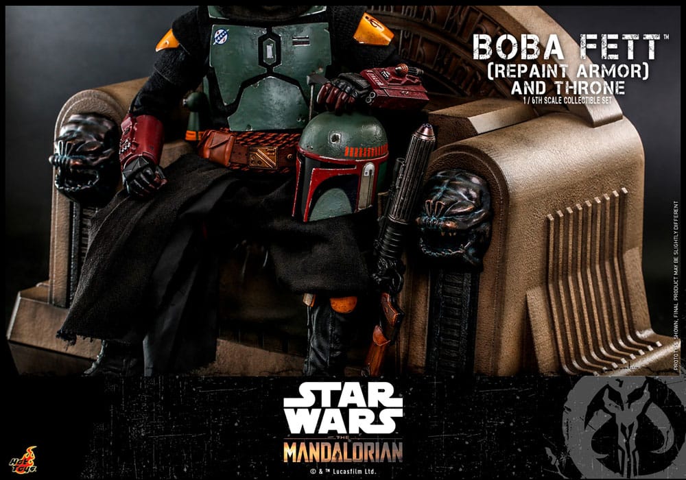 Star Wars The Mandalorian Boba Fett with Throne 1:6 Scale Action Figure Special Edition