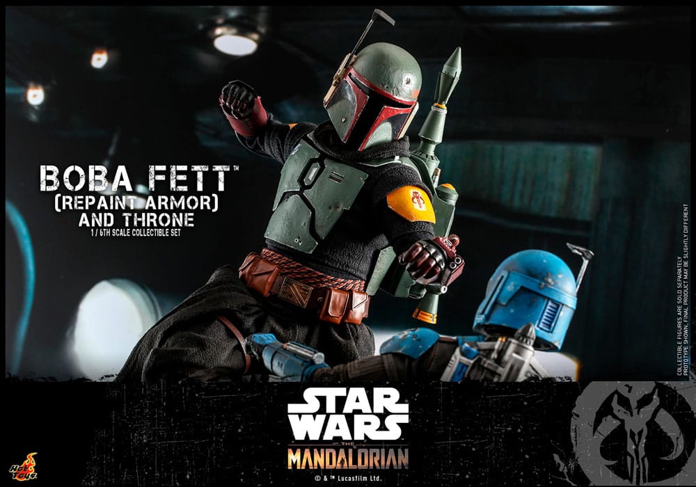 Star Wars The Mandalorian Boba Fett with Throne 1:6 Scale Action Figure Special Edition