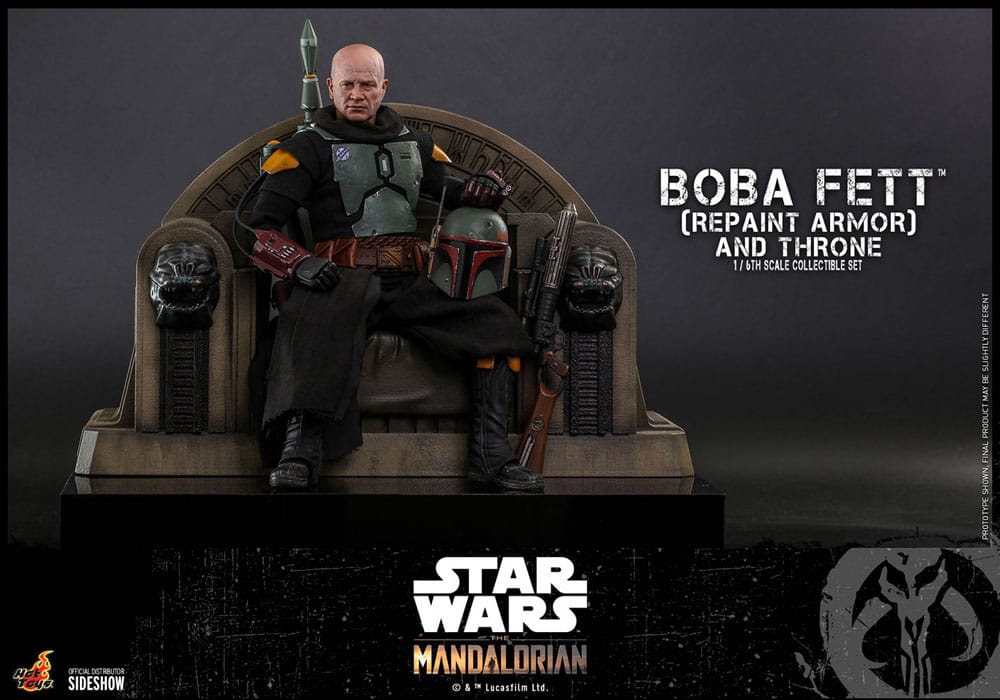 Star Wars The Mandalorian Boba Fett with Throne 1:6 Scale Action Figure Special Edition