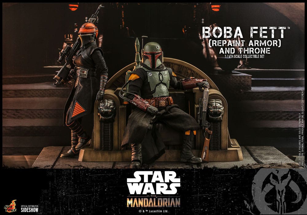 Star Wars The Mandalorian Boba Fett with Throne 1:6 Scale Action Figure Special Edition