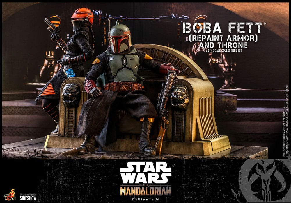 Star Wars The Mandalorian Boba Fett with Throne 1:6 Scale Action Figure Special Edition