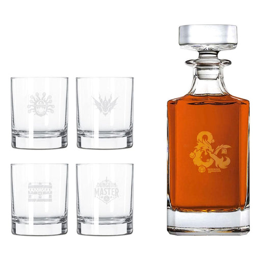 Dungeons & Dragons Whiskey-Set (Karaffe & 4 Gläser)