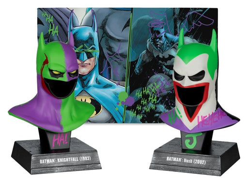 Batman Masken-Repliken Knightfall und Hush im Joker-Look