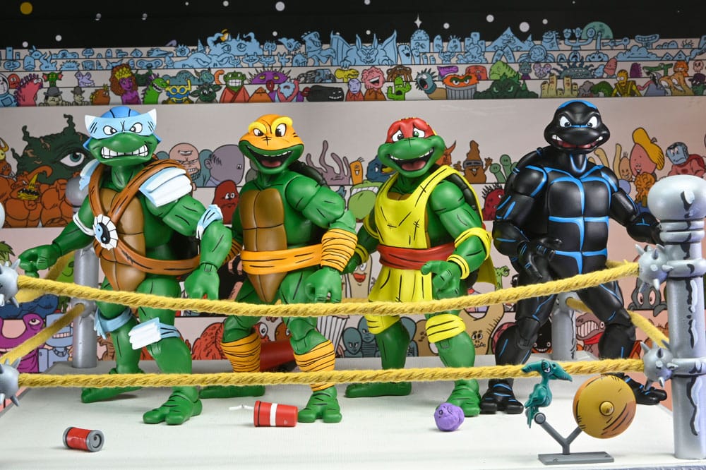 Teenage Mutant Ninja Turtles Stump Wrestling Action Figures 4-Pack (Archie Comics)
