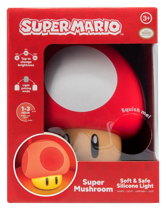 Lámpara de silicona Super Mario Superchampiñón
