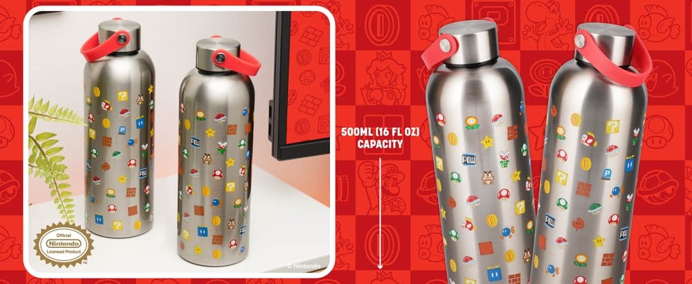 Super Mario Metall-Trinkflasche