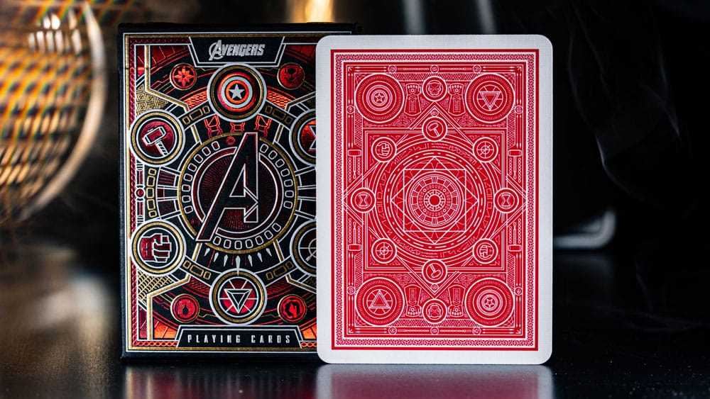Avengers Infinity Saga Playing Cards Red