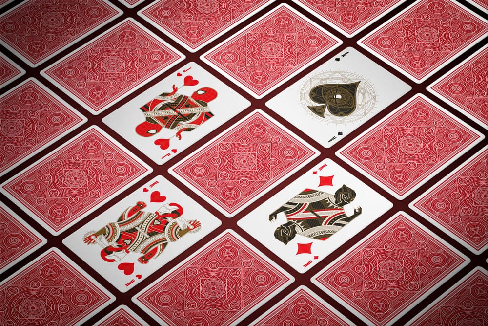 Avengers Infinity Saga Playing Cards Red