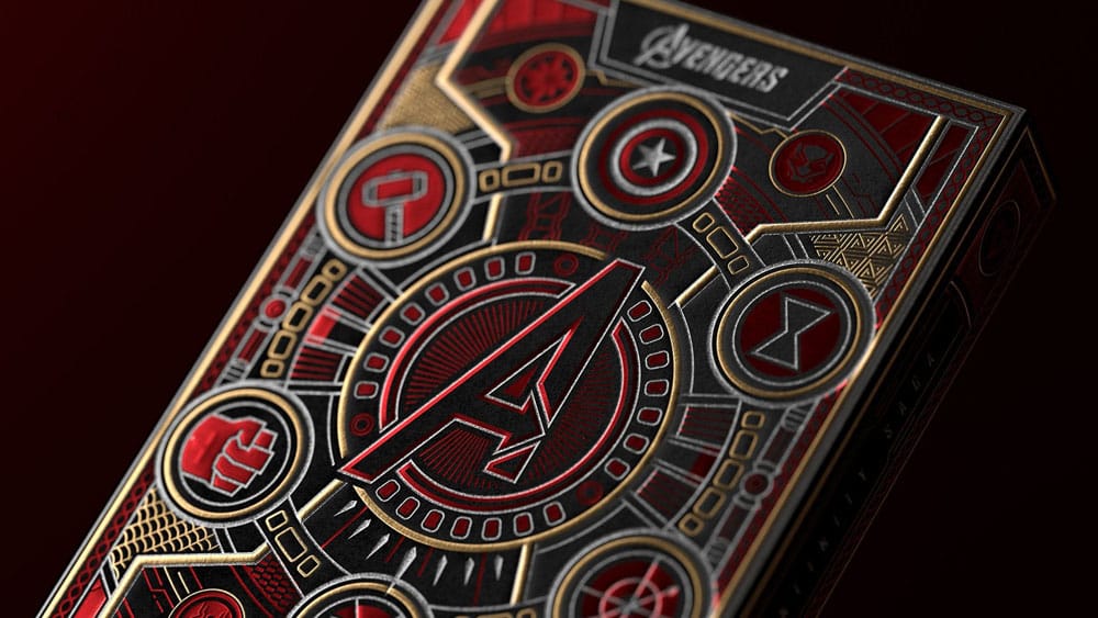 Avengers Infinity Saga Playing Cards Red