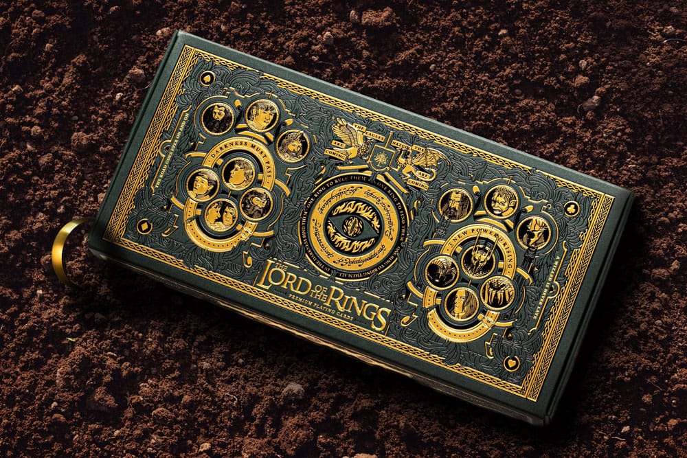 Jeu de cartes Le Seigneur des Anneaux à ornements dorés