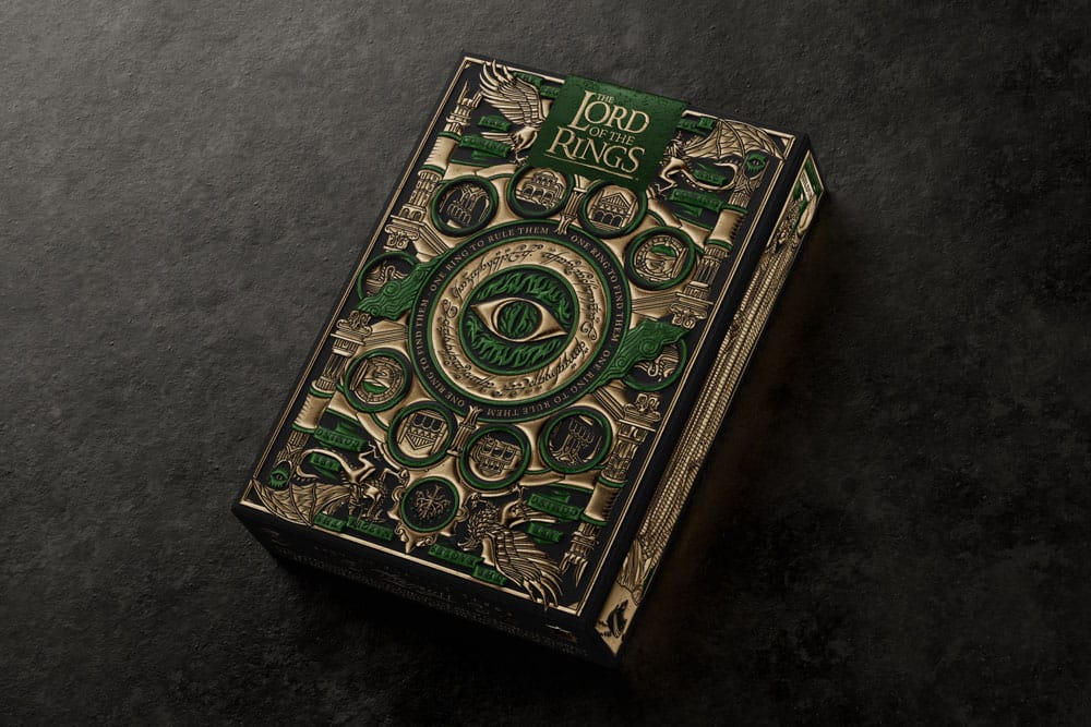 Jeu de cartes Le Seigneur des Anneaux à ornements dorés