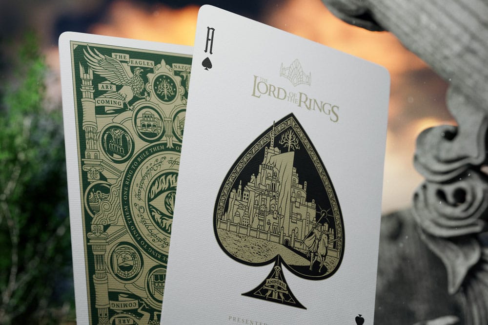 Jeu de cartes Le Seigneur des Anneaux à ornements dorés