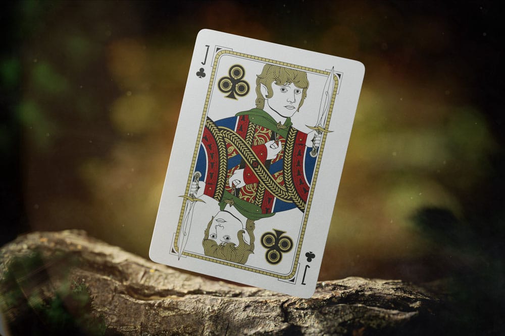 Jeu de cartes Le Seigneur des Anneaux à ornements dorés