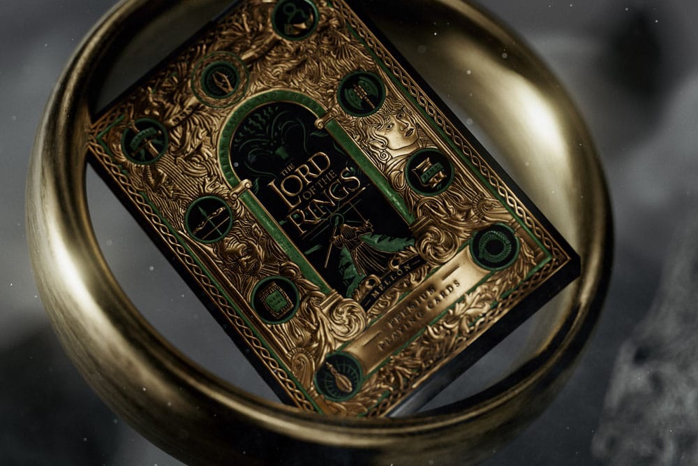 Jeu de cartes Le Seigneur des Anneaux à ornements dorés