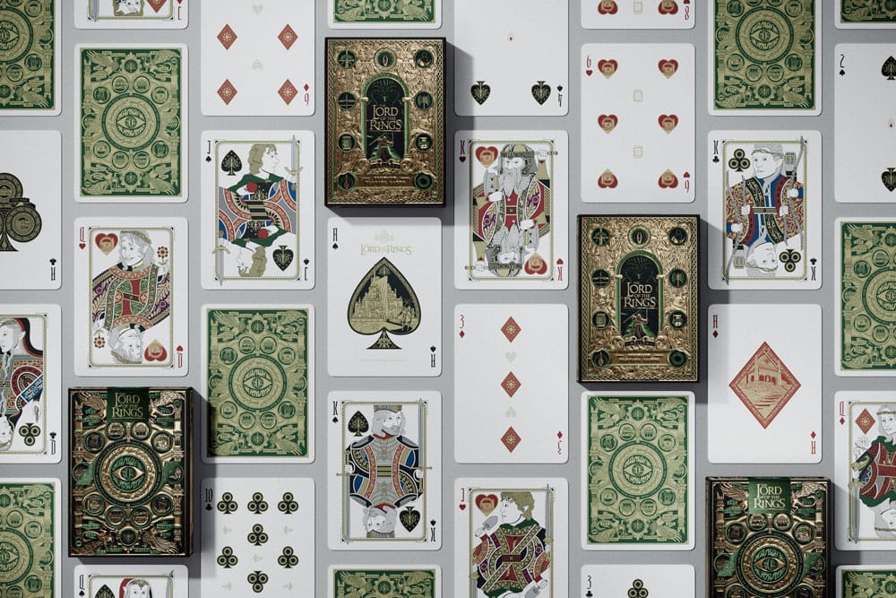 Jeu de cartes Le Seigneur des Anneaux à ornements dorés
