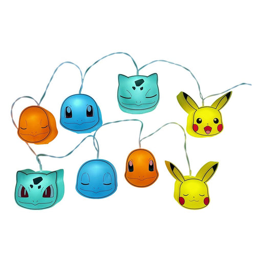 Guirnalda de luces LED Pokémon Pikachu y trío inicial