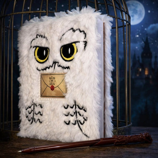 Harry Potter Plush Notebook Hedwig with Quill Pen