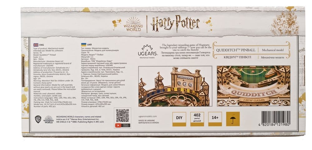 Harry Potter pinball de Quidditch kit de maqueta de madera