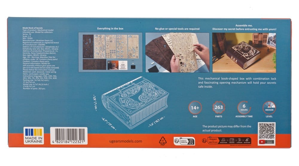 Kit de maqueta de madera Libro de los secretos