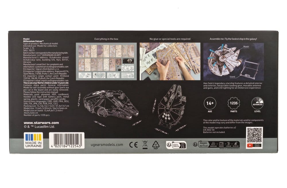 Kit de maqueta de madera Star Wars Halcón Milenario