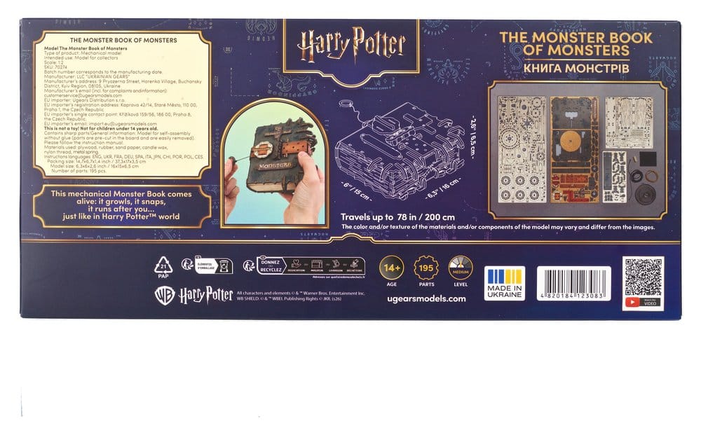 Harry Potter kit de maqueta de madera El monstruoso libro de los monstruos
